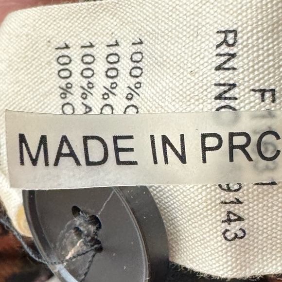 FRNCH Paris Women's Philo Woven Black Ivory Rust Plaid Pants Small 100% Cotton S - Picture 8 of 11